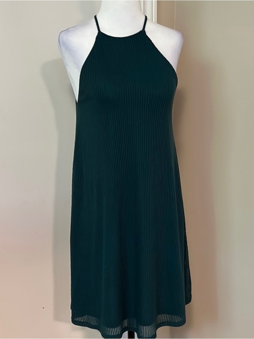 Garage • Women’s Size XS • Sleeveless Halter Neck A-Line Dress • Dark Teal